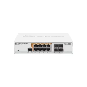 ROUTERBOARD CRS112-8P-4S-IN WITH QCA8511 400MHZ CPU 128MB RAM, 8XGIGABIT LAN, 4XSFP, ROUTER OS L5, DESKTOP CASE, PSU