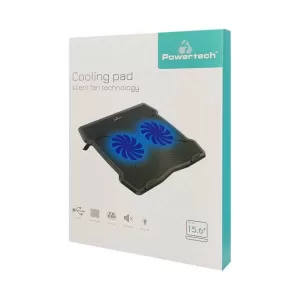 Powertech Cooling Pad για Laptop έως 15.6" με 2 Ανεμιστήρες και Φωτισμό (PT-930)