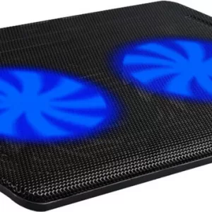POWERTECH Βάση & ψύξη laptop PT-738 έως 15.6'', 2x 125mm fan, LED, μαύρο