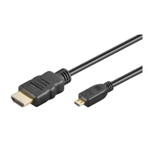 GOOBAY καλώδιο HDMI σε HDMI Micro 53784 με Ethernet, 4K, 1.5m, μαύρο