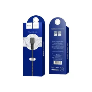 Hoco Regular USB to Lightning Cable Μαύρο 1m
