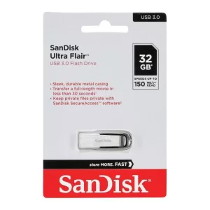 Sandisk Ultra Flair 32GB USB 3.0 Stick Μαύρο