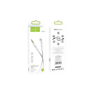 Hoco UPA19 Braided 3.5mm to Lightning Cable Ασημί 1m