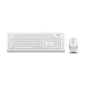 A4TECH SET Ενσύρματο Πληκτρολόγιο - Ποντίκι F1010, Λευκό
