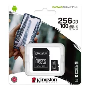 Κάρτα Μνήμης Kingston Canvas Select Plus+ MicroSDXC Class 10 με SD Adapter έως 100MB/s SDCS2/256GB