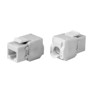 POWERTECH keystone module RJ45 female CAB-N150, Cat.6Α UTP 180°, λευκό