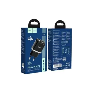 Hoco Φορτιστής Χωρίς Καλώδιο με 2 Θύρες USB-A 12W Μαύρος (N4 Aspiring)