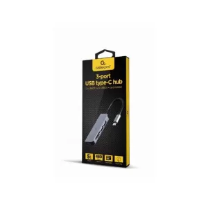 Gembird USB 3.1 Hub 3 Θυρών με σύνδεση USB-C Γκρι