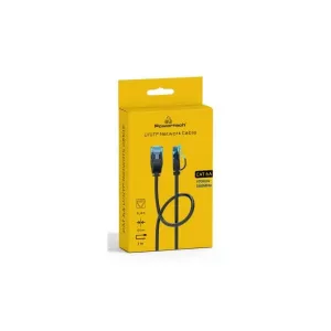 POWERTECH καλώδιο δικτύου PTR-0142 Cat 6a U/UTP, copper, slim, 1m, μαύρο