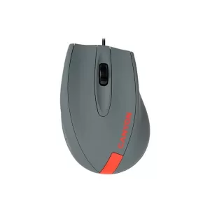 CANYON Wired Optical Mouse with 3 keys, DPI 1000 With 1.5M USB cable,Gray-Red,size 68*110*38mm