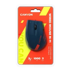 CANYON M-11, Wired Optical Mouse with 3 keys, DPI 1000 , Blue-Red