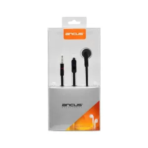 Ancus Zeno Mono Earbuds Handsfree Μονό με Βύσμα 3.5mm Μαύρο