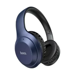 Hoco W30 Fun Move Ασύρματα/Ενσύρματα Over Ear Ακουστικά με 8 ώρες Λειτουργίας Μπλε