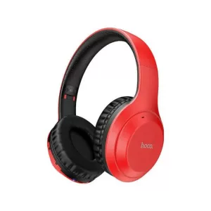 Hoco W30 Fun Move Ασύρματα/Ενσύρματα Over Ear Ακουστικά με 8 ώρες Λειτουργίας Κόκκινα